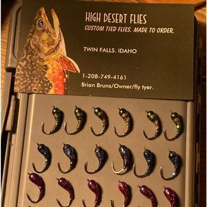 Custom fly fishing flies.
